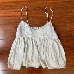 white lacy baby tank